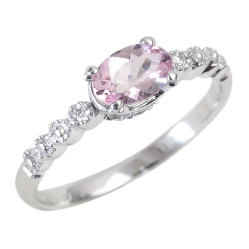 楽天市場】K18 18金 リング モルガナイト リング 4.0×6.0 （ピンク