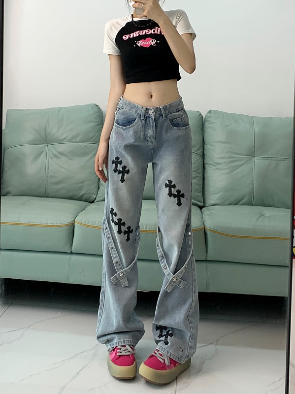 楽天市場】♪S-XL展開♪ ワッペン 十字架 ジーンズ ジーパン パンツ