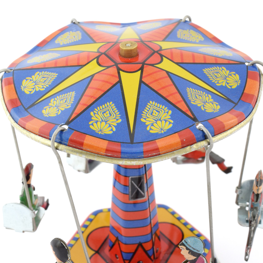 アンティーク ブリキメリーゴーランド カラフル ブリキ