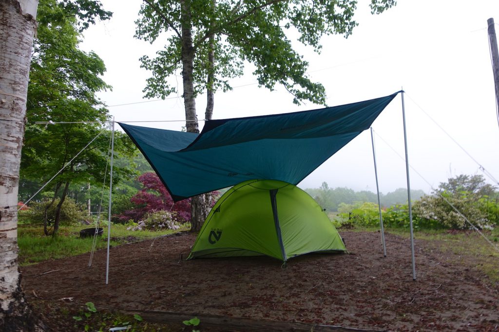 モンベル ミニタープHX グリーンとポール4本セット モンベル