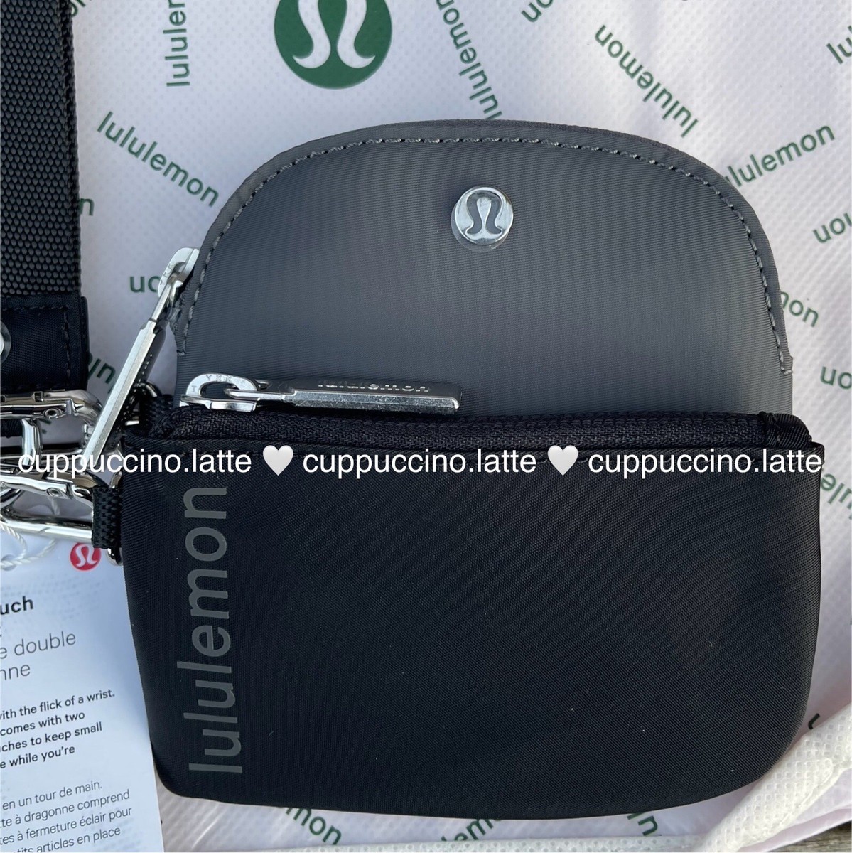 NWT Authentic Lululemon Athletica | Dual Pouch Wristlet | Black