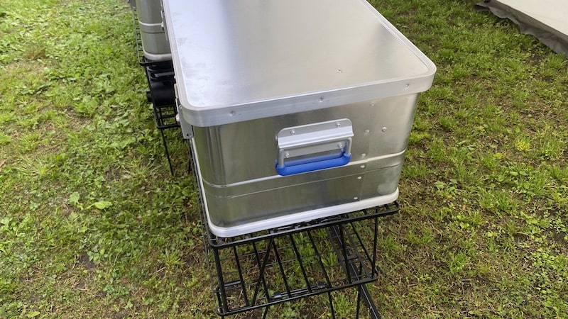 ALUTECのアルミコンテナ48Lがキャンプギアの収納におすすめ！