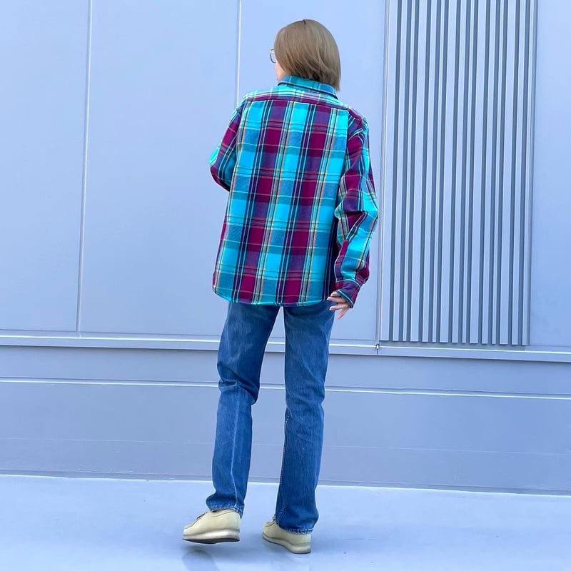 90s FIVE BROTHER ネルシャツ チェック柄 ファイブブラザー 90年代 (S17