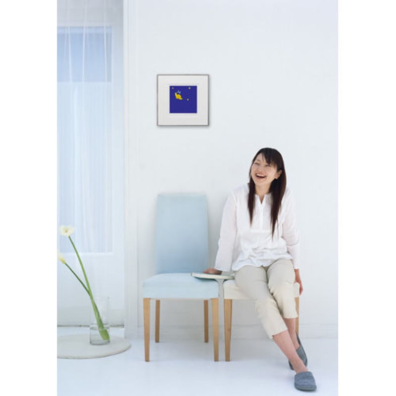 版画 五味太郎「夜・ふくろうさん」 ※著者直筆サイン入り | 五味太郎