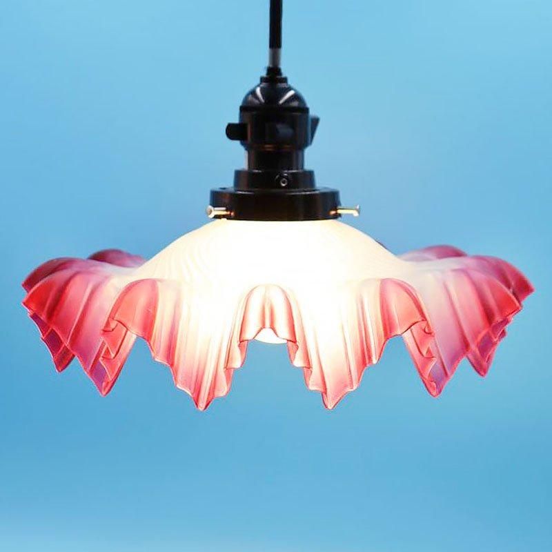 大正ガラス 大電笠 30センチ アンティーク 大正ガラス 大電笠 30センチ