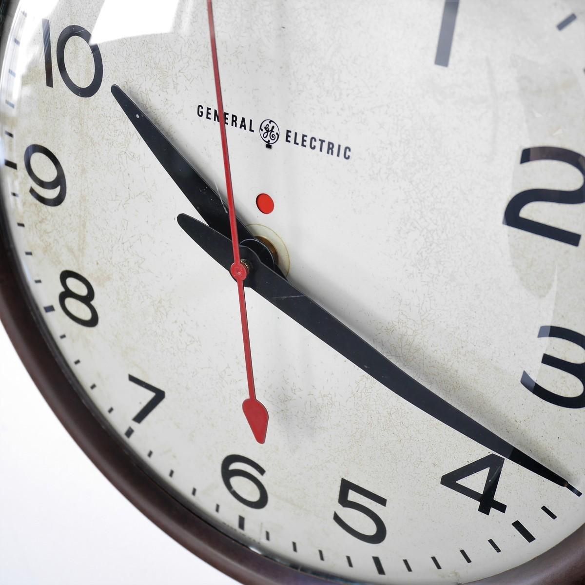 4283 アメリカ ヴィンテージ スクールクロック GENERAL ELECTRIC GE