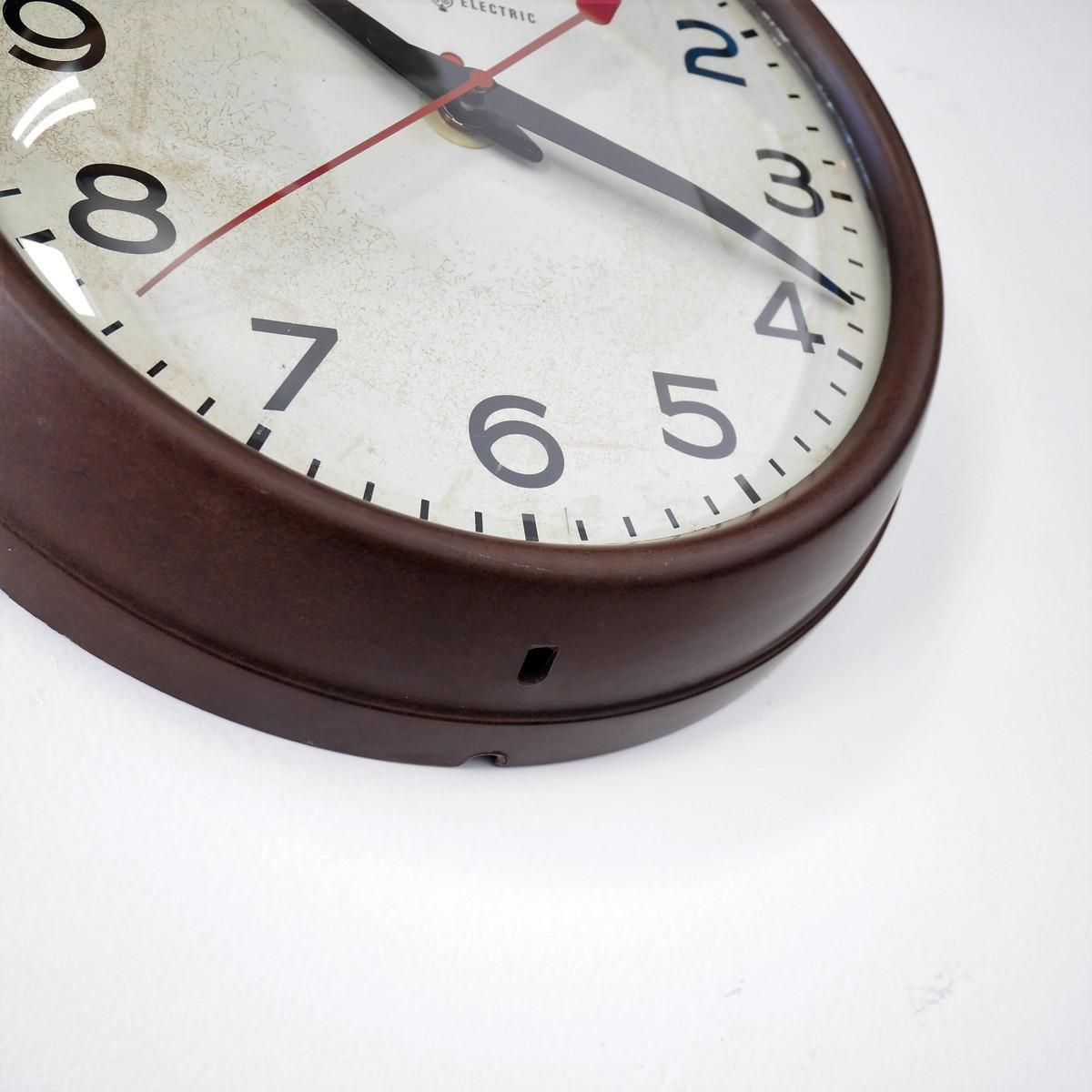 4283 アメリカ ヴィンテージ スクールクロック GENERAL ELECTRIC GE