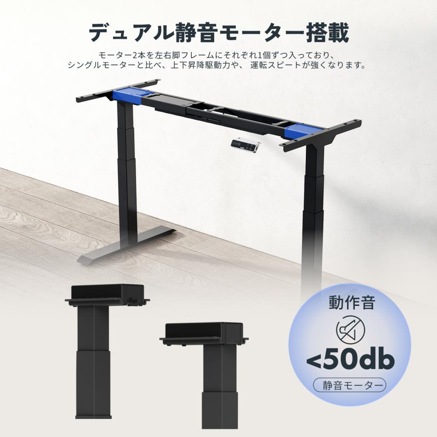 配送先関東限定 FLEXISPOT電動式昇降デスク(120×60cm) ブラック 配送先