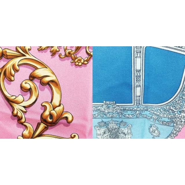 HERMES（エルメス） カレ90 Carrosses d'Or 金の馬車 大判 スカーフ