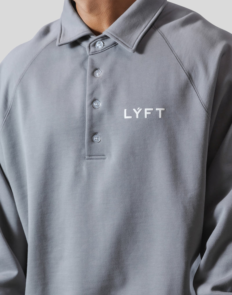 18 Logo Sweat Polo Shirt - Grey – LÝFT