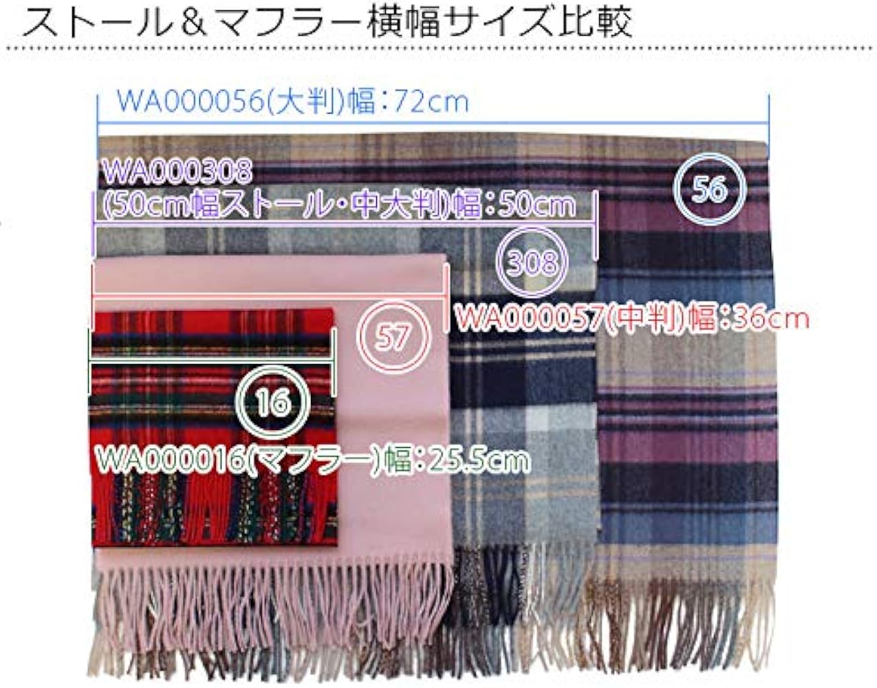 Amazon | ジョンストンズ ユニセックス 大判ストール WA000056 KU0100