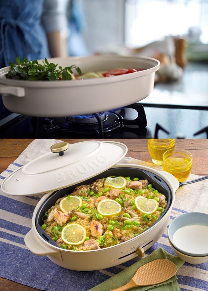 BRUNO】Crassy＋ オーバルホットプレート（グレージュ）: 雑貨｜オン