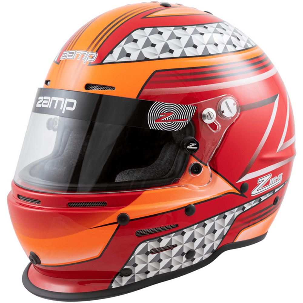 Zamp RZ-62 Racing Helmet Red/Orange---Snell SA2020