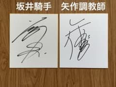 フォーエバーヤング 坂井瑠星 矢作芳人 騎手サイン色紙 競馬 JRA