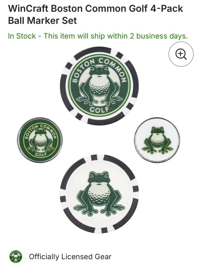 【TGL】ボストン・コモンゴルフ ボールマーカーセット 4個入り TGL】ボストン・コモンゴルフ ボールマーカーセット 4個入り TGL