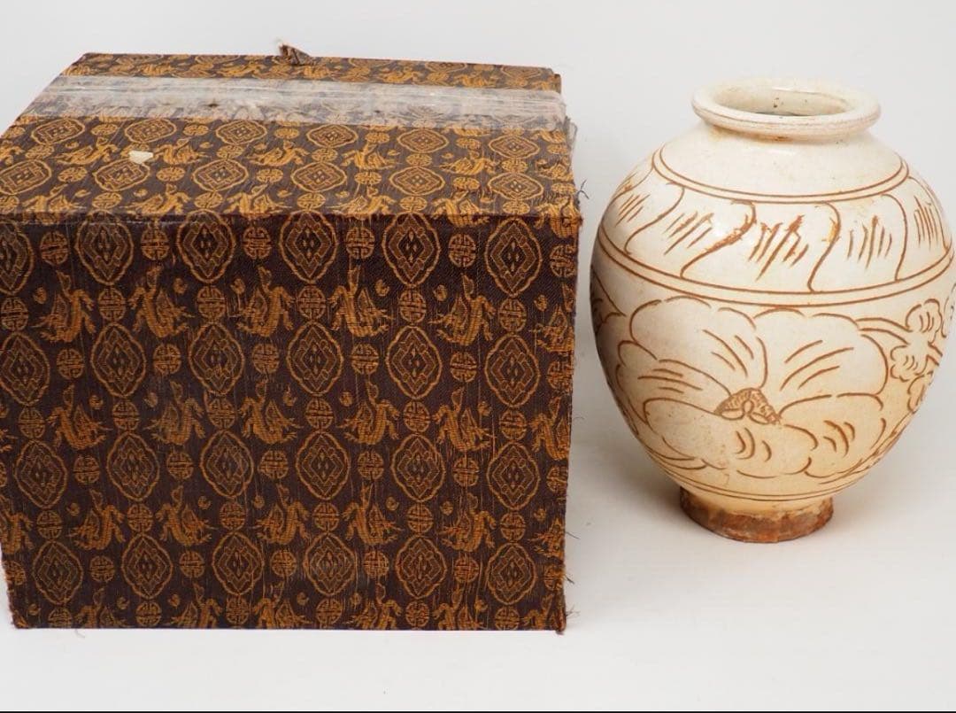 中国　宋時代　磁州窯　壺　茶道具花瓶　宋仁宗手絵诗词 陶磁器 工芸品 美術品 宋磁 | イベント詳細
