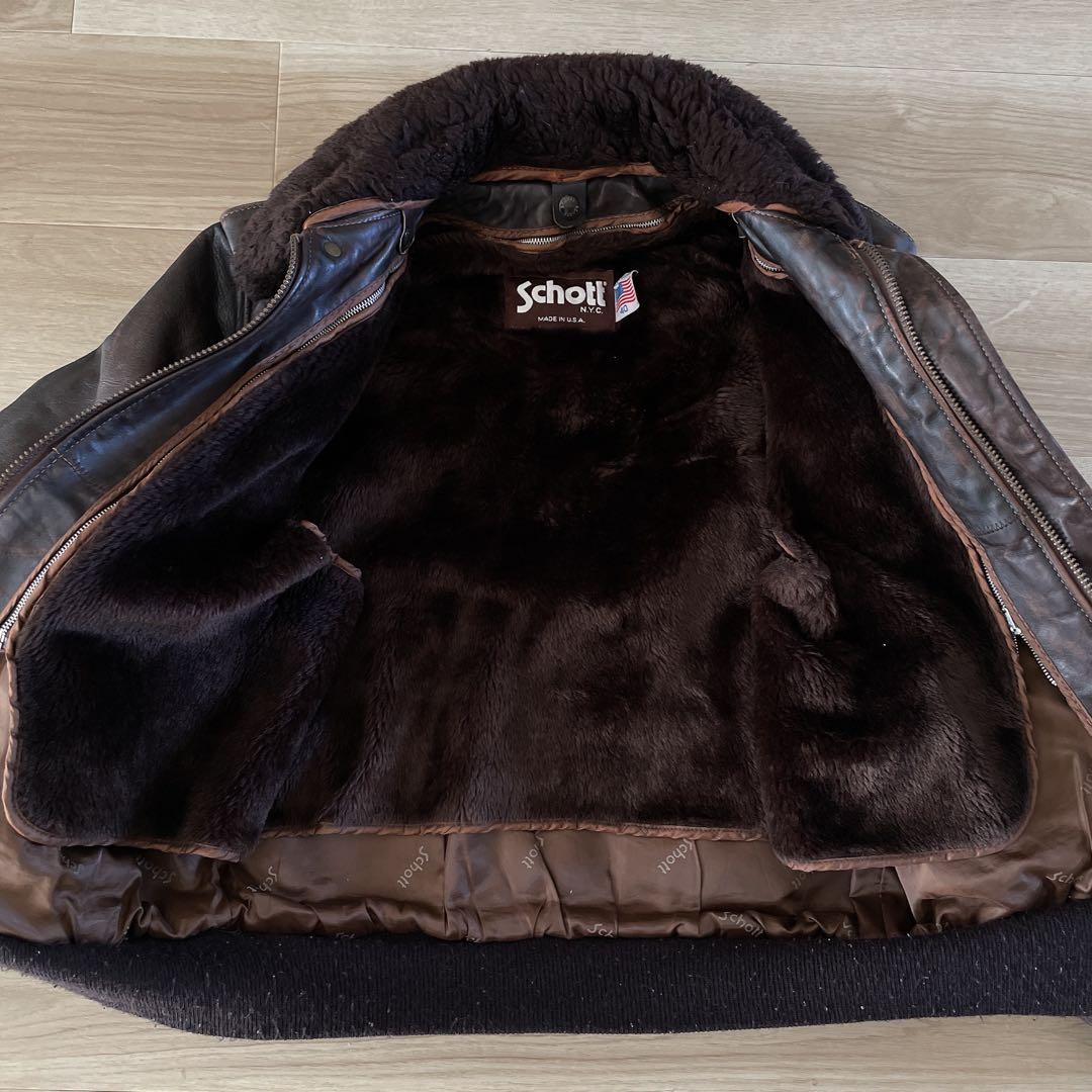 Schott ショット G-1 A-2 レザーフライトジャケット 40 - メルカリ