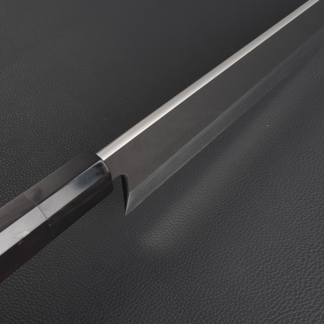11030 梵静刃物 鱧切り 骨切り包丁 尺寸 刺身包丁 黒檀黒水牛角八角柄
