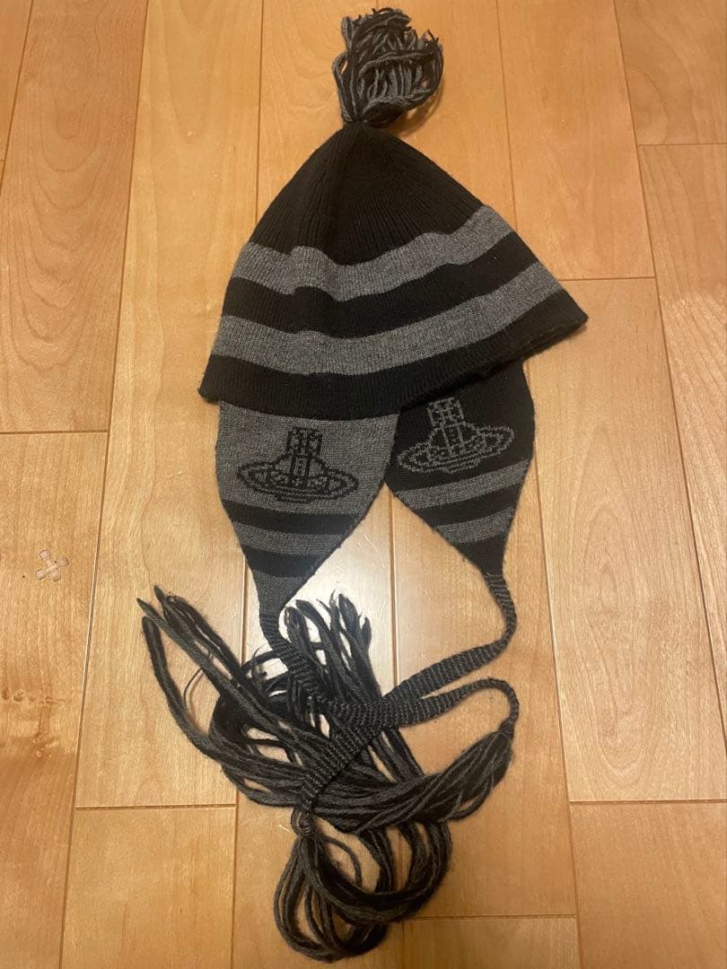 Vivienne Westwood 耳当て付きニット帽 確実正規品 Vivienne Westwood - 香椎かてぃ着用同型同色初期型☆廃盤レア正規品