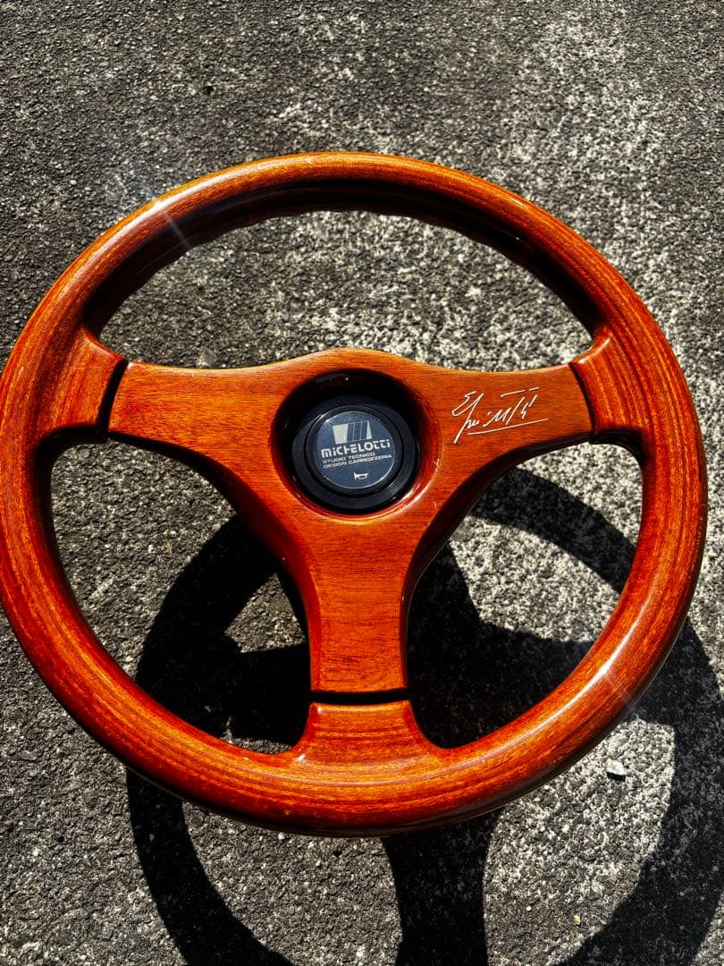 ミケロッティ michelotti 当時物 ウッド Yahoo!オークション - 当時物 ミケロッティ ウッドステアリング ウッド