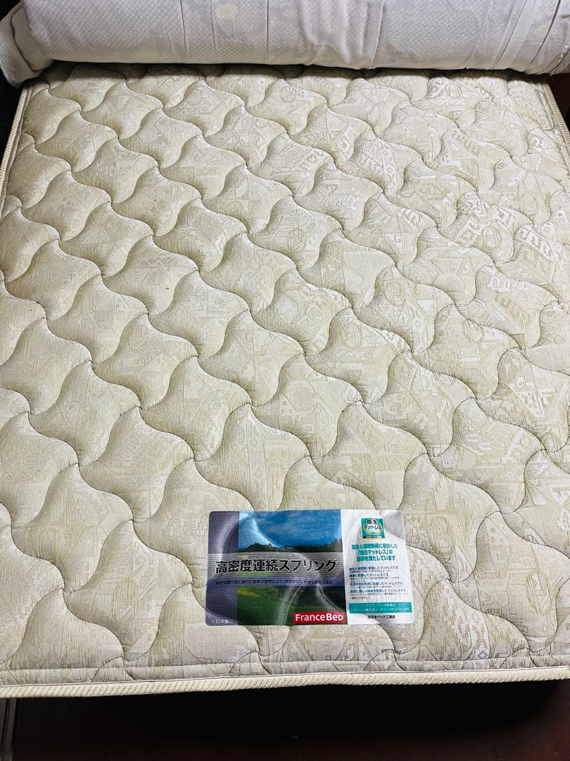 FranceBed 高密度連続スプリング シングル マットレス 寝具 ベッド