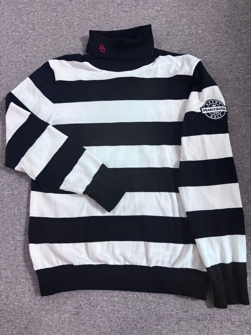 かとちゃんPEARLY GATES ゴルフタートルネックセーター　美品 PEARLY GATES パーリーゲイツ タートルネック 長袖ニットセーター