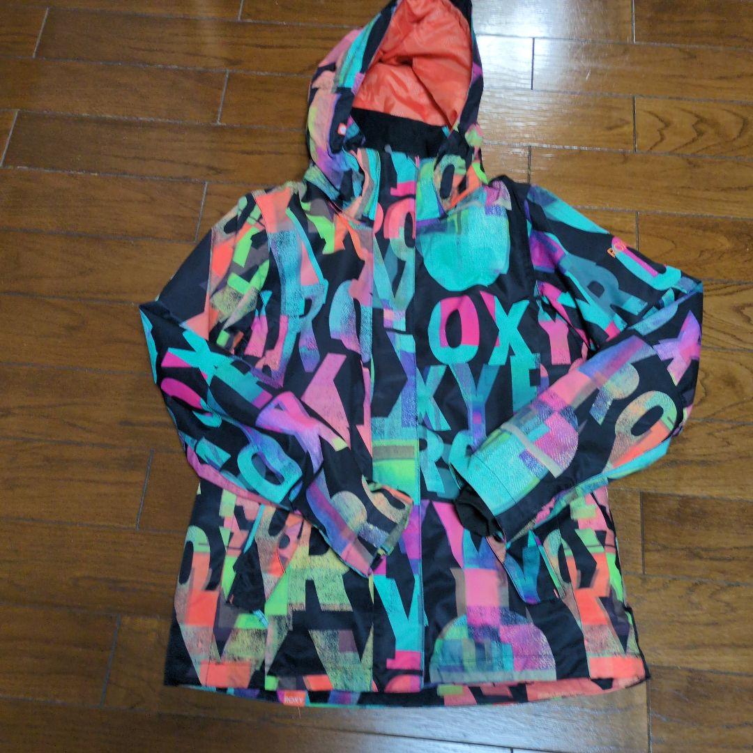 ROXY スノボウェア 上下セット M 総柄 ロゴ ベージュ