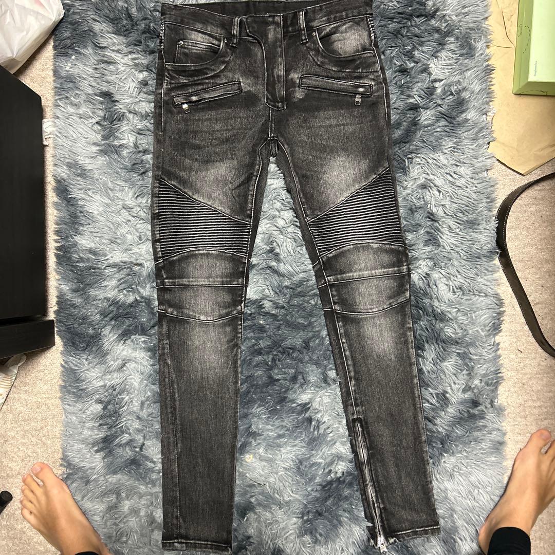 mnml ブラック スキニージーンズ ストライプ mnml ブラック スキニージーンズ ストライプ