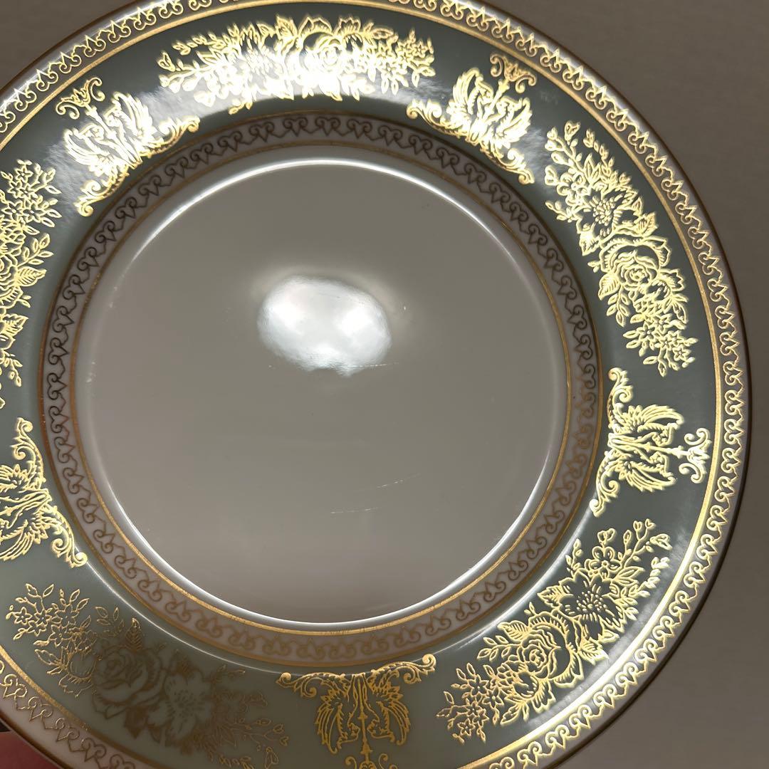 ウェッジウッド　コロンビア　セージグリーン　デザートプレート　17.5cm