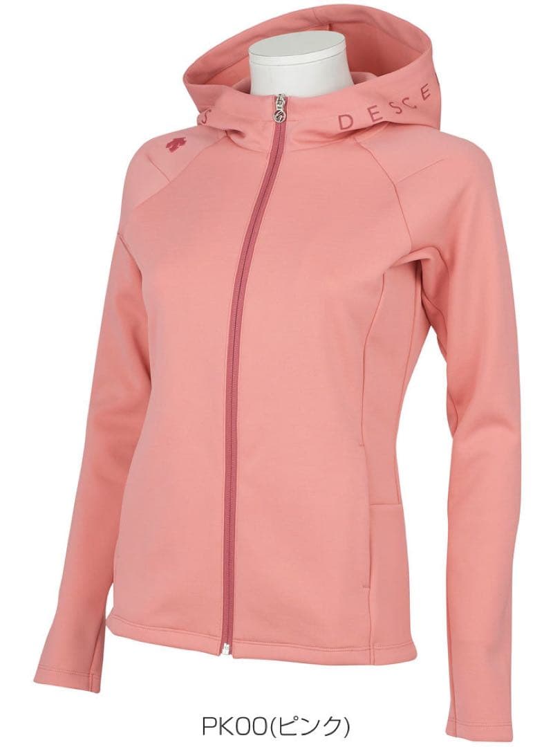 デサント　ゴルフ　パーカー　ピンク DESCENTE GOLF デサントゴルフ 長袖ジップパーカー ピンク系 L ゴルフ