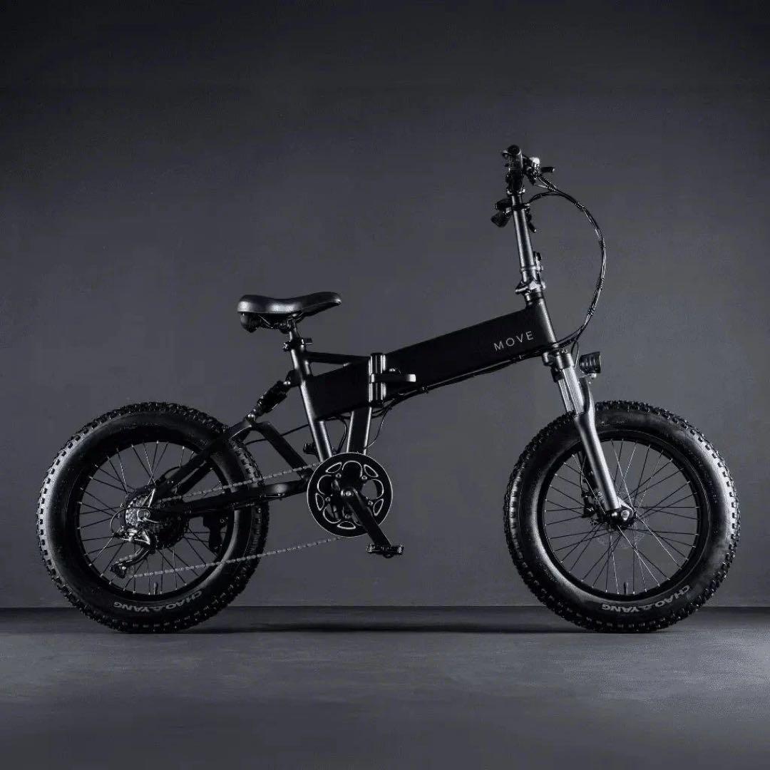 ★初売りセール★MOVE 電動アシスト自転車 ブラック　中古 MOVE X｜次世代ファットタイヤ型E-bike｜折りたたみ電動アシスト自転車