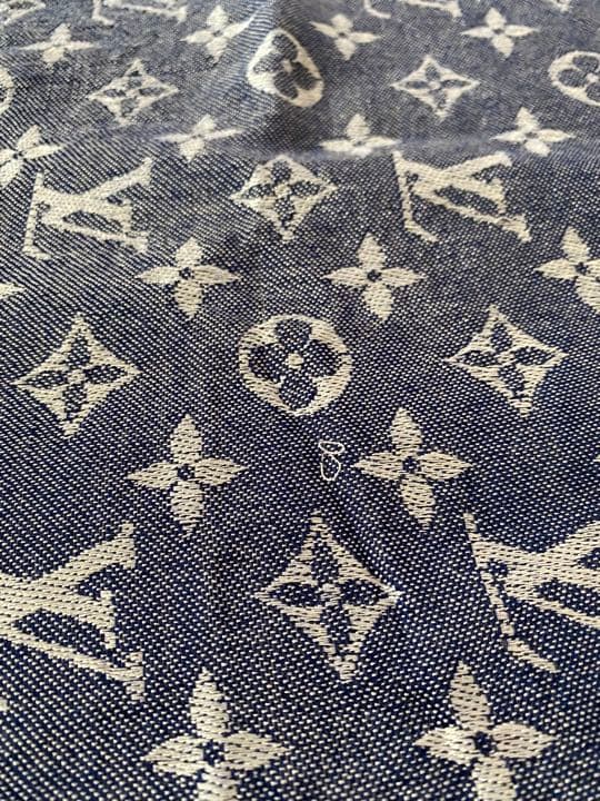 LOUIS VUITTON】モノグラム デニム ストール M71376 シルク ショール