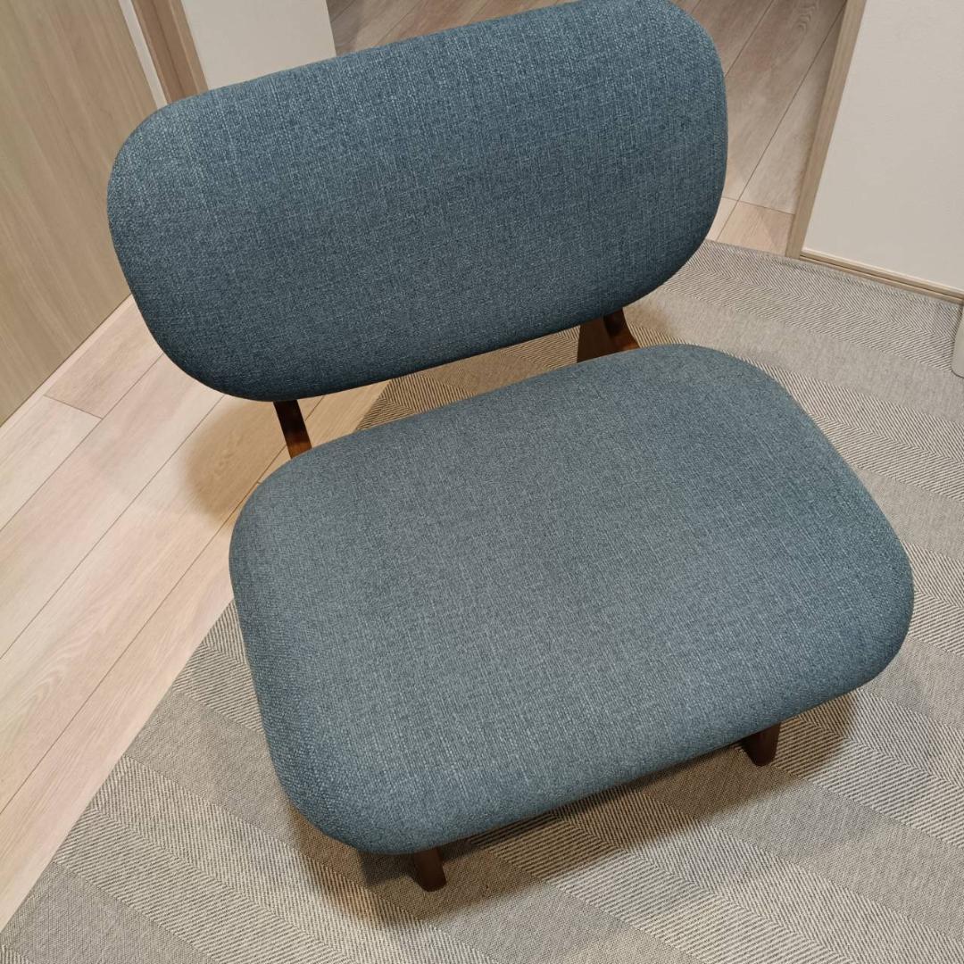 ニトリ ダイニングチェア リラックスワイド Nシールド布 ターコイズ