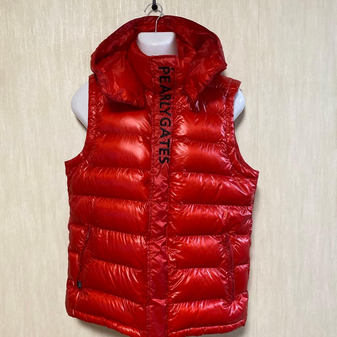 PEARLY GATES フード付きダウンジャケット サイズ7 レッド - メルカリ