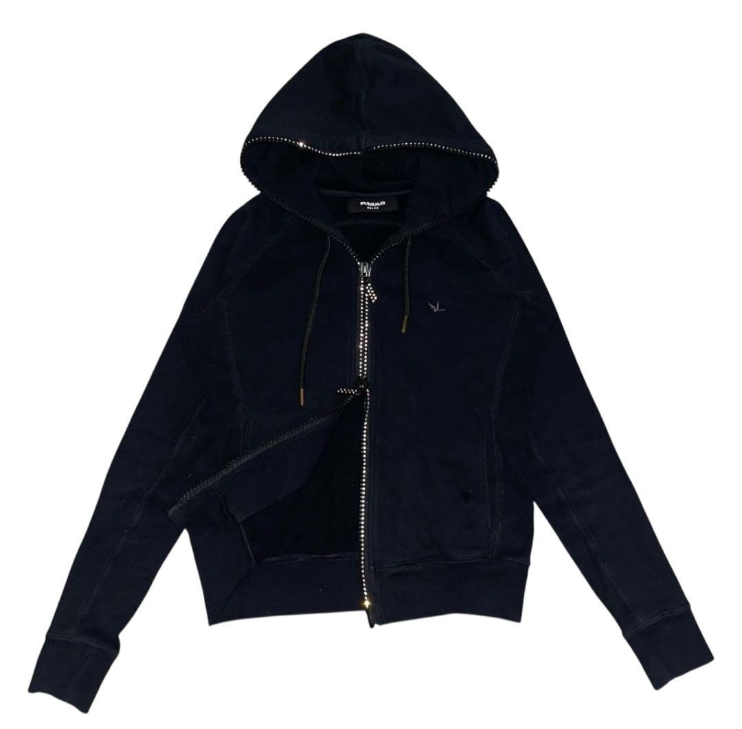 1PIU1UGUALE3 RELAX スウェットパーカー S 1PIU1UGUALE3 RELAX - HEM LOGO HOODIE / ワイドスピンドル ロゴ