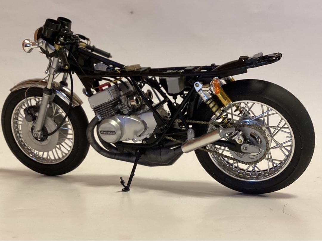 バイクプラモデル 族車 1/12 KH400改、GS1000(完成品)