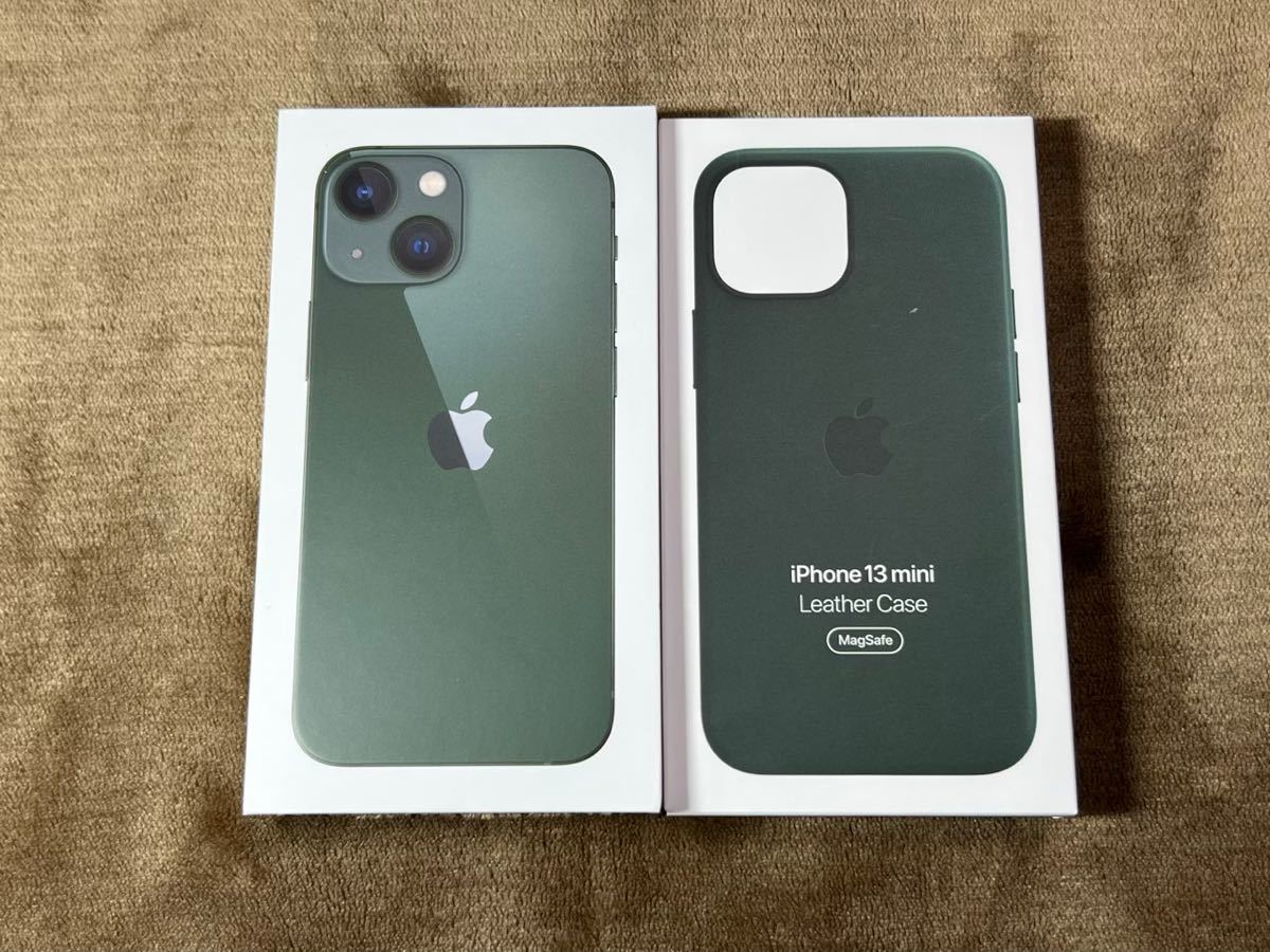 iPhone 13 mini 128GB グリーン Apple純正レザーケース付｜Yahoo