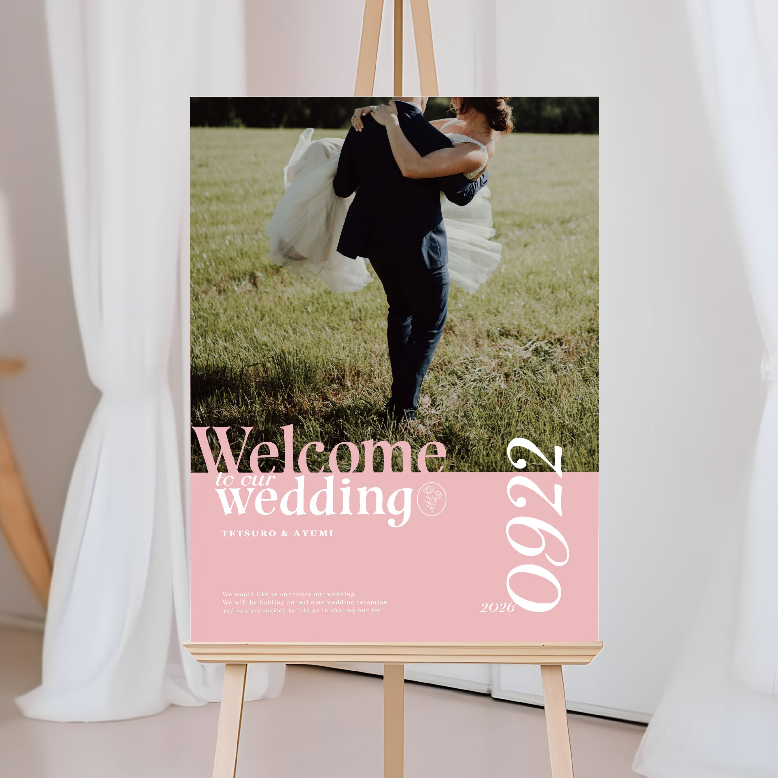 ウェルカムボード｜海外風｜結婚式 #1 | HAPILY