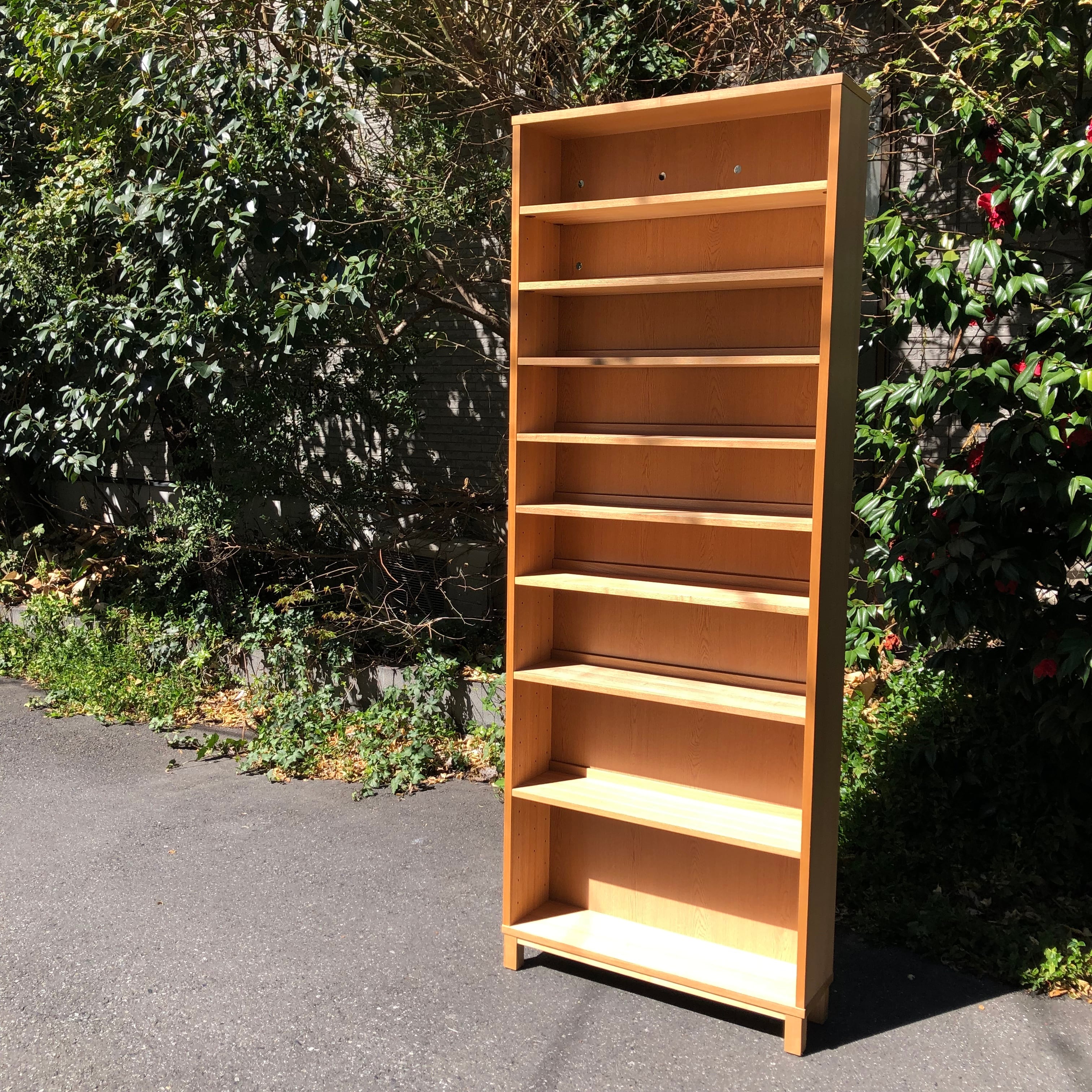 □送料込□無印良品 木製薄型ラック ワイド小 奥行14cm 本棚 棚 無印