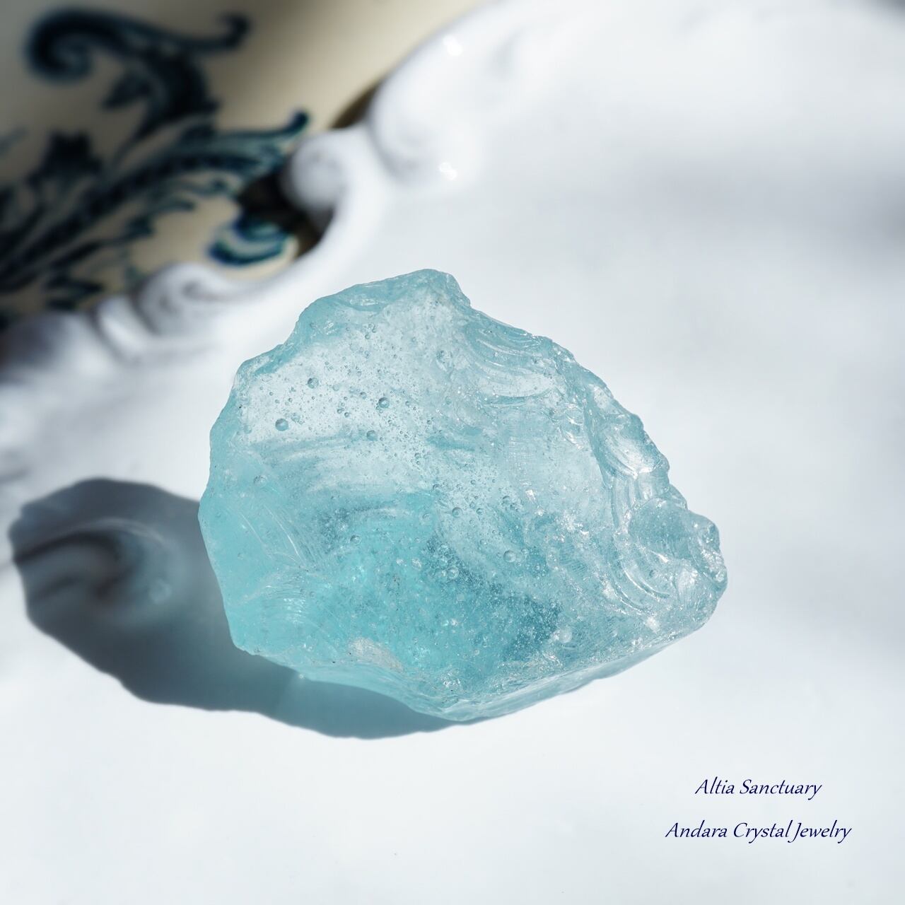 レア！アンダラクリスタル（ブルートパーズ／シーフォーム）原石 16.6g