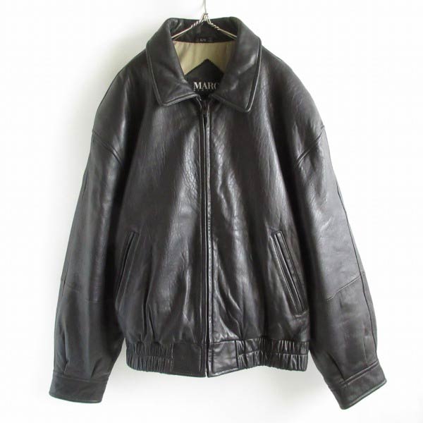 MARK NEW YORK Tバック レザー ジャケット 黒 XL ショート ブルゾン