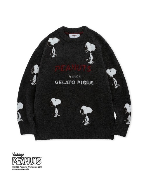 gelato pique（ジェラートピケ）の「【PEANUTS】総柄ジャガードプル