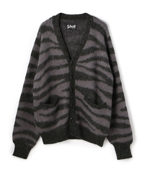 schott（ショット）の「Schott/ショット/MOHAIR ZEBRA CARDIGAN/モヘア