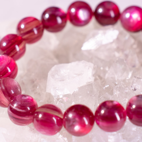 超レア！【高品質】ピンクマイカ ブレスレット 11mm ブレスレット