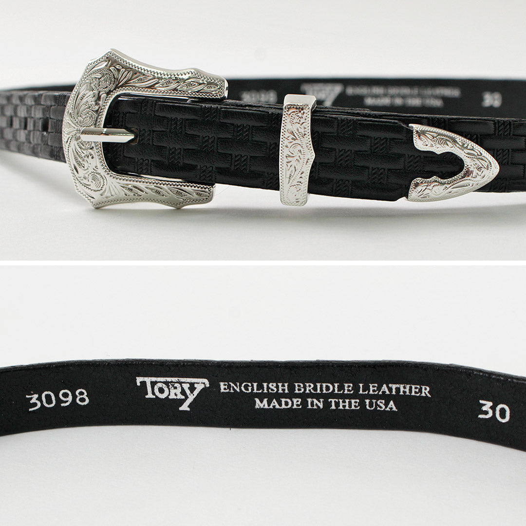 20％OFF】TORY LEATHER（トリーレザー） 3/4インチ ウエスタンベルト