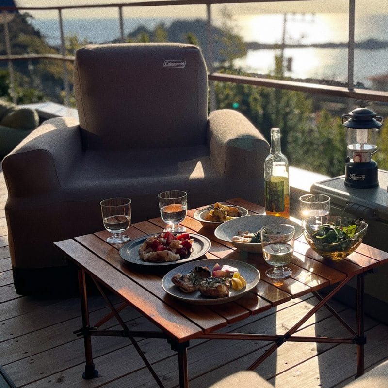 ◇新品 コールマン ナチュラルウッドロールテーブルクラシック 110